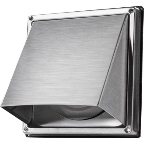 Grille d'aération 150 mm en acier inoxydable - Grille d'aération - Grille de protection contre les intempéries - Couvercle de hotte aspirante extérieure (1/5)