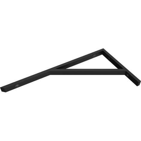 Mai & Mai Supporto da Parete per Lavandino Lavabo d'Appoggio Mensole WH01/02 in Acciaio Inossidabile Lunghezza: 450 mm, Confezione da 1, Nero