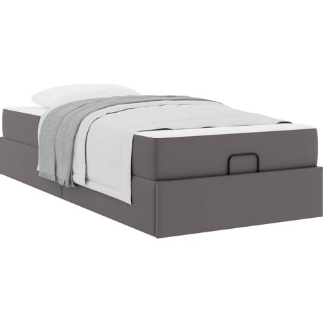 Maison Exclusive - Struttura letto con materasso Altro 2 pcs Grigio PVC (1/5)