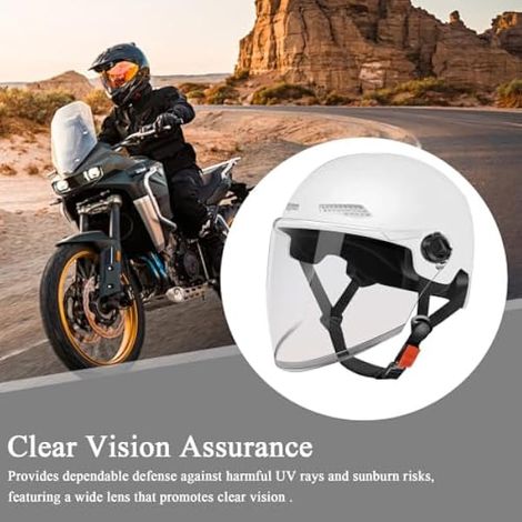 Casque Demi- Petit Casque Motocyclette (1/5)