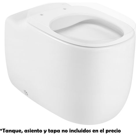 Taza Rimless adosada a pared con salida dual BEYOND - ROCA Color: Blanco (1/3)