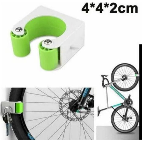 Support de stationnement vélo boucle de stationnement VTT simple famille crochet mural équipement d'équitation-442cm, vert, 2 pièces (1/5)