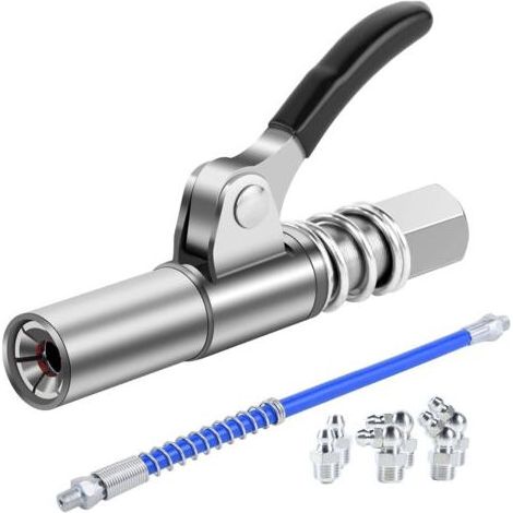 Buse de pistolet à graisse avec tuyau, M6-M14 adaptée à la buse de graisse, connecteur rapide de pistolet à graisse, accessoires de pistolet à graisse, tête de poignée adaptée à la buse de graisse con (1/5)