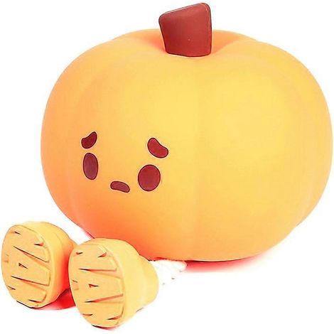 Veilleuse mignonne en forme de citrouille, lampe tactile, lampe de Noël en silicone LED rechargeable (1/5)