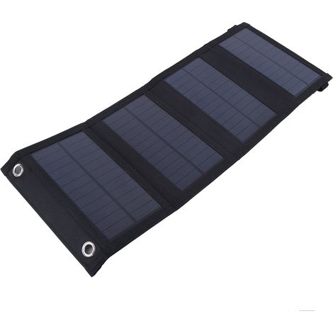 10W 5,5V Tragbares, faltbares Solarpanel-Ladegerät für Outdoor-Reisen und Camping, Schwarz (1/5)