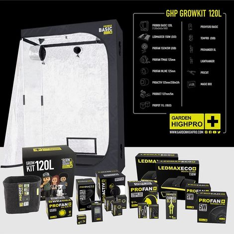 Kit de culture complet - BORN TO BE A GROWER - 120x60x180m - 2x150W - GARDEN HIGH PRO