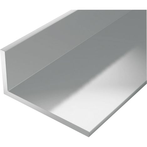 Perfil de ángulo de aluminio 2000/25x15mm plata