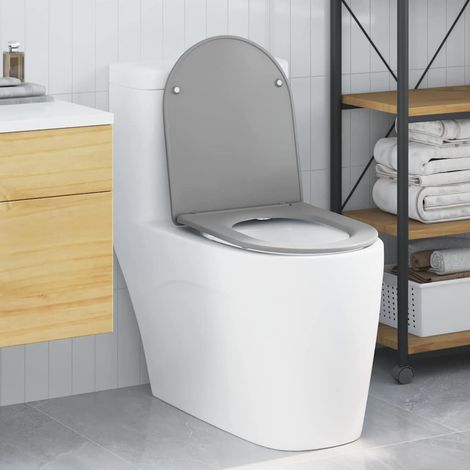 Toilettensitz Grau 47 x 36 x 3,4 cm Duroplast