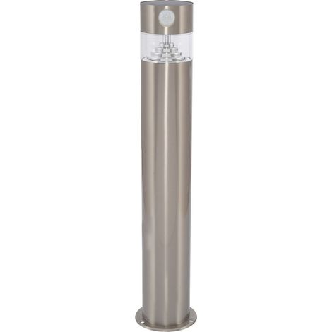 Baliza Solar Exterior LED 1.5W Superficie Pie 50cm con Detector de Movimiento Inti Inox 5000K Blanco Frío (1/5)