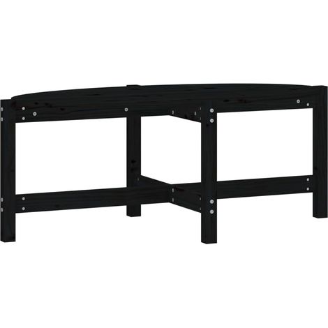 Maison Exclusive - Couchtisch Schwarz 118x63x45 cm Massivholz Kie