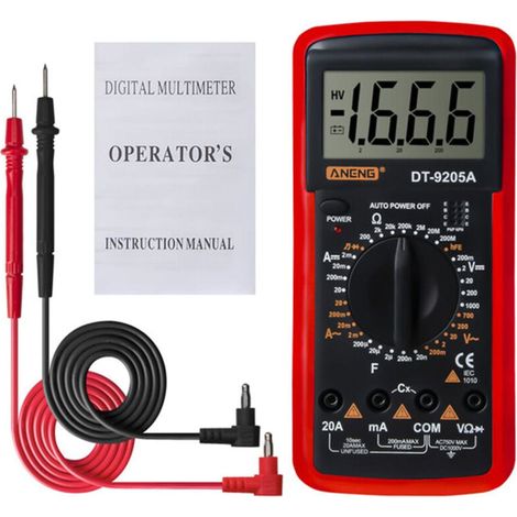 ANENG DT-9205A multimètre numérique testeur de Transistor AC/DC testeur électrique NCV multimètre automatique analogique professionnel (1/5)