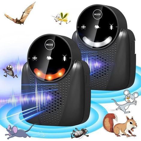 pezzi di repellente per topi, BYONDSELF, a ultrasuoni, atossico, con luce LED, pannello adesivo per insetti, per ratti/topi/scarafaggi (1/5)