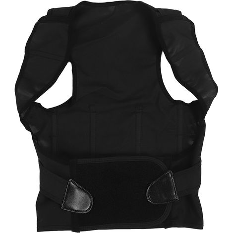 Correcteur de posture dos voûté adulte étudiant noir filet respirant réglable ceinture dorsale redresseuse XXL (1/5)