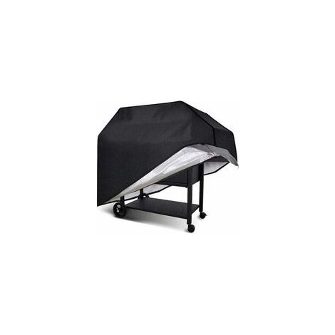 Housse Barbecue Barbecue de camping rectangulaire L-170 × 61 × 117CM Bâche de Protection BBQ Résistante 210D Oxford Couverture de Grill Imperméable Antipoussière Anti-UV Anti-vieillissement, avec cara