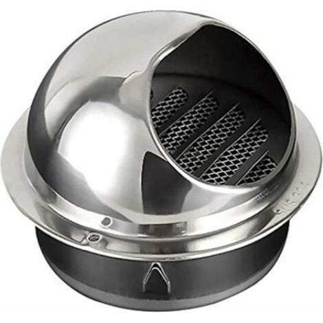 Grille de ventilation murale en acier inoxydable, 150 mm, bouche d'aération argentée pour extraction d'air