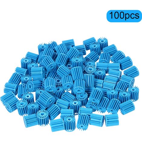 100 billes biologiques bleues de 15 x 16 mm pour aquarium, bassin et étang. (1/2)