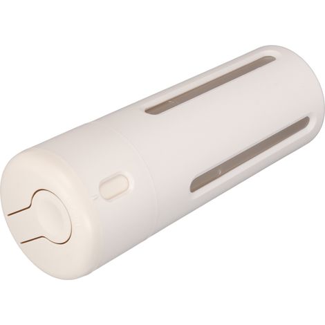 Bouteille distributeur 4 en 1 voyage rotative à visibilité fenêtre, portable pour shampoing et après-shampoing, lotion blanche, format nomade. (1/5)