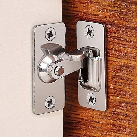 Loqueteau en acier inoxydable 304 – Angle droit 90° – Pour portes en bois – Installation facile – Sécurise portes et fenêtres (1/5)