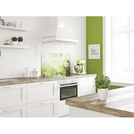 Küchenrückwand WandArt easy 80 x 58,5 cm, 3 mm, grass Spritzschutz