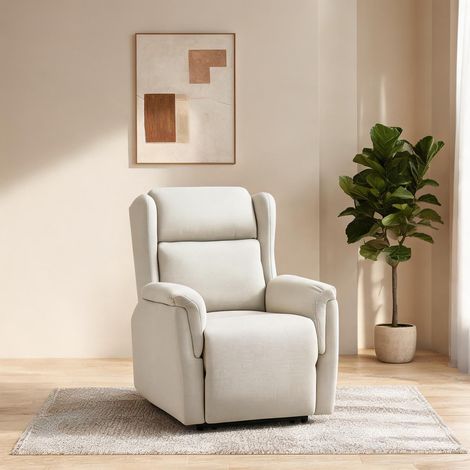 Fauteuil relax beige 94 x 80 x 101 cm (1/5)