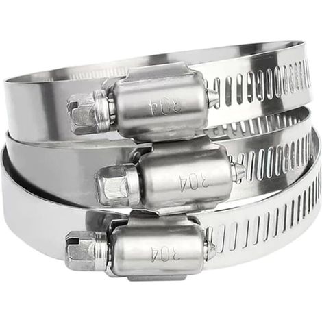 Lot de 10 colliers de serrage à vis fendue, 10 16 mm, réglable, outil de fixation pour tuyaux flexibles, en acier inoxydable (1/5)