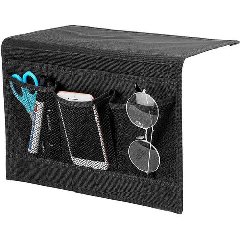 Sac de rangement pour accoudoir de canapé, conception multipoches, tissu Oxford, peut également contenir des télécommandes. (1/5)