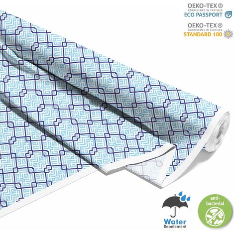 TESSUTI DECORATIVI PER ESTERNI OXFORD - Motivo quadrati blu I DX344 (1/5)