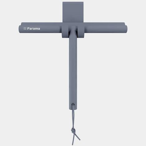 Tergivetro in silicone grigio con anima in acciaio inox e gancio per box doccia Tergi (1/4)