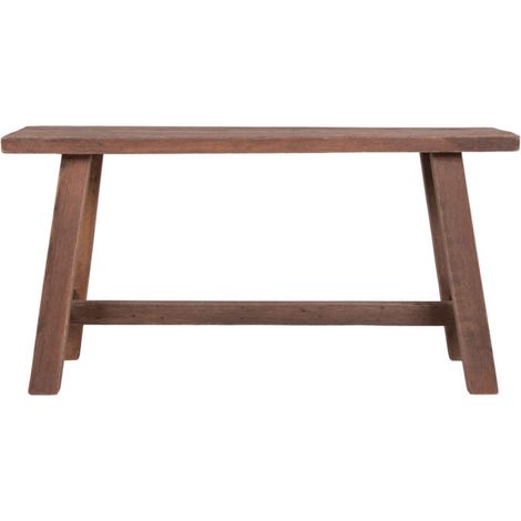 M&S – Banc en teck BARCELONA 90 cm – Banc de table 2 places – Hauteur d'assise 45 cm – Idéal pour intérieur et extérieur