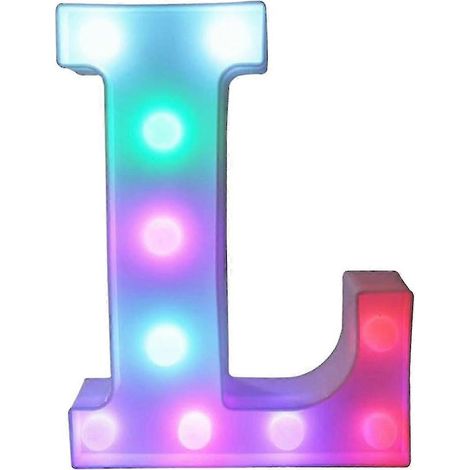 [LCS] Lettres lumineuses LED colorées avec télécommande - Initiales lumineuses pour bars et fêtes - Décorations pour la maison (1/5)