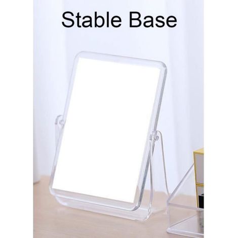 Miroir de maquillage rotatif à 360°, miroir de maquillage de bureau double face, miroir de table pliable (1/4)