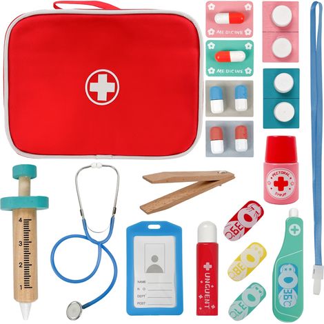 Set di legno del piccolo dottore - Kit medico // 3527
