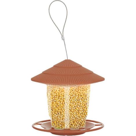 Mangeoire suspendue d'extérieur robuste et résistante aux intempéries - Idées de mangeoires pour oiseaux sauvages pour les amoureux des oiseaux - Food-B - FFY (1/4)