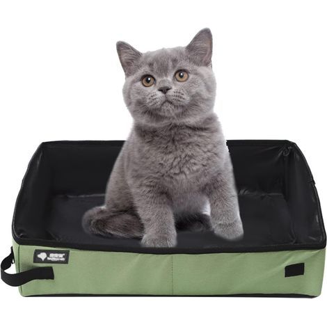 faltbare, tragbare und wasserdichte Katzentoilette aus 600D Oxford-Gewebe für Katzen und Kaninchen, ideal für Reisen und Camping (1/5)