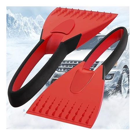 Grattoir à glace Lot de 4 grattoirs de voiture, grattoir de voiture avec grattoir à glace antidérapant, grattoir à glace durable pour pare-brise, arrière et latéral