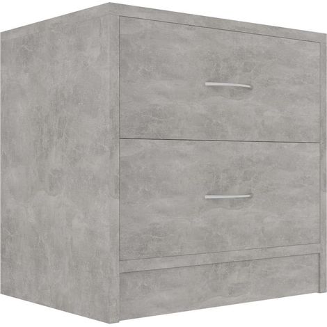 Maison Exclusive - Mesita de noche madera contrachapada gris horm (1/5)