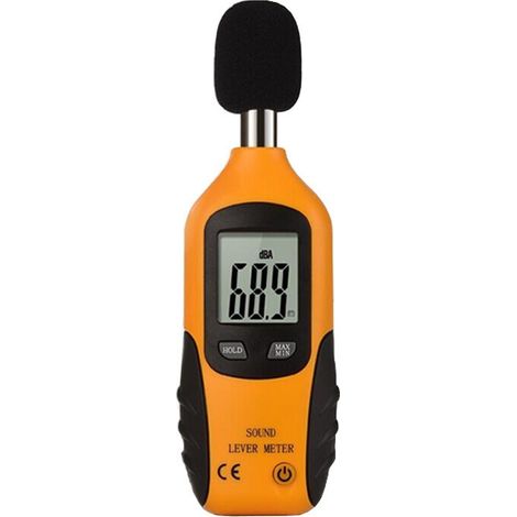 Misuratore di livello sonoro 30-130 dBA, misuratore di decibel professionale con display retroilluminato (batteria da 9 V inclusa)