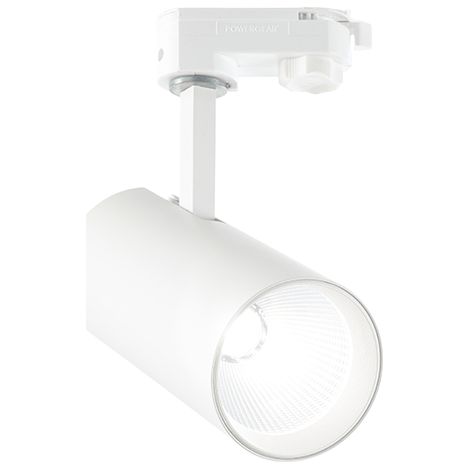 Projecteur Sur Rail Triphasé Gfa 20W 1620Lm 4000K Led Cree - Blanc Mat, Structure Aluminium, Orientable - Gealuce (1/3)