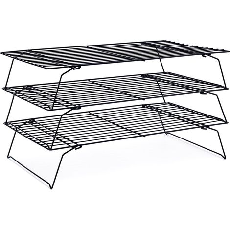 Rack De Refroidissement - 3 Niveaux - Acier Inoxydable - 40,6 x 25,4 cm - Pour Pâtisserie Et Cuisson - 1 Pièce (1/4)