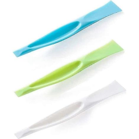 Outil de nettoyage grattoir, grattoir de cuisine en plastique, grattoir multifonctionnel rigide pour grilles, outil de nettoyage anti-rayures, ouvre-boîte, grattoir à autocollants, dissolvant d'étique (1/5)