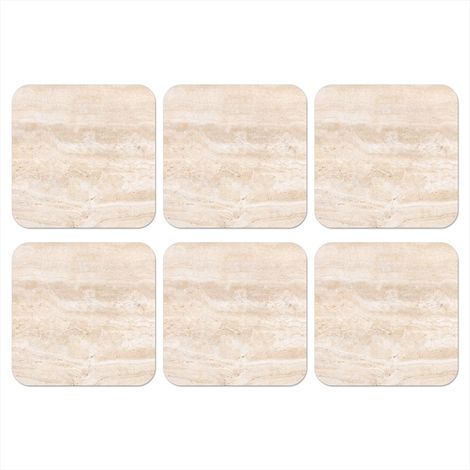DESSOUS DE VERRE Marbre - Pierres - Sable - Texture Lot de 6 10x10 (1/5)