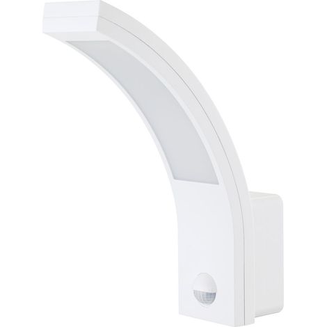 LED-Außenwandleuchte mit Sensor, IP54, kaltweiß, matel
