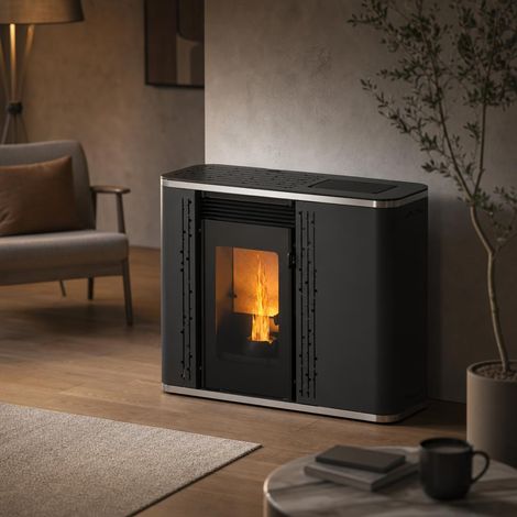 Estufa de pellets de pasillo Robin 7 kW Muspel compacta pasillos y espacios reducidos, + WiFi + CE (1/5)