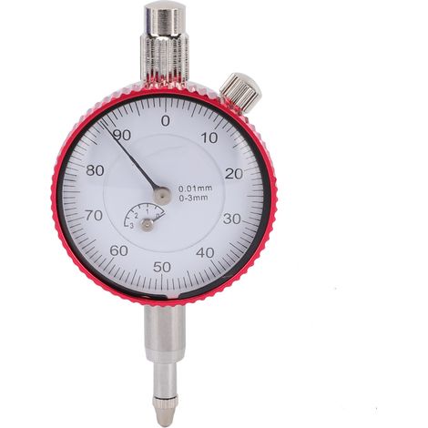Comparateur à cadran métrique en acier inoxydable, plage de mesure 0-3 mm, précision 0,01 mm, pour tour, atelier et scie circulaire. (1/5)