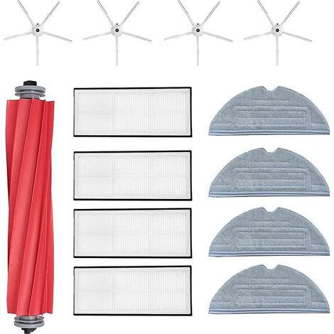 1 Kit accessoire aspirateur,brosse principale,rouleau anti-enchevêtrement,brosse latérale,linge nettoyage,filtre HEPA,pour Roborock S7 (1/5)