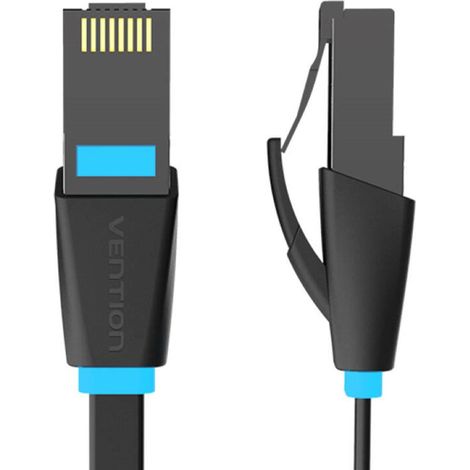 Flaches Netzwerkkabel UTP CAT6 Ethernet 1000 Mbit/s 35m Schwarz (1/2)