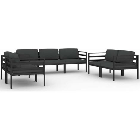 Maison Exclusive - 7-tlg. Garten-Lounge-Set mit Kissen Aluminium (1/5)