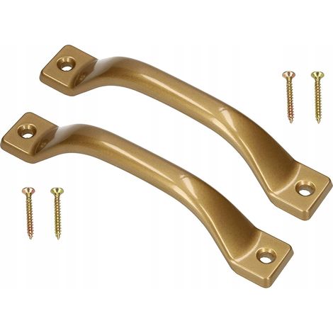 Poignée de porte moulée petite taille 140 OR - 2 pièces