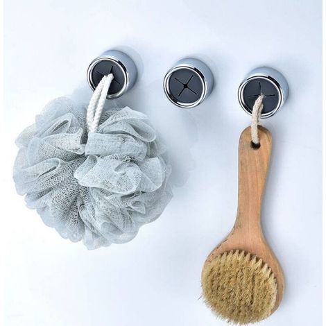 3 Porte-Torchons Autocollant, Ronde Porte Torchon Ventouse, Attache Torchon, Accroche Torchons Adhesif, Sans Perçage Ronde Cro