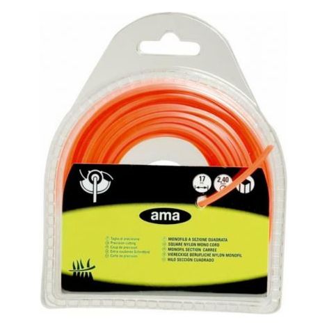 Filo per decespugliatore da 25m sezione quadrata Ø 4mm